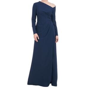 Kay Unger dress Irina gown long sleeve blue size 8
